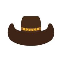 chapéu de cowboy plana ícone multicolorido vetor