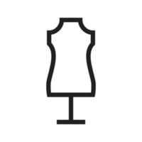 ícone de linha de suporte de vestido vetor