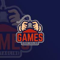 vetor de logotipo de mascote de esportes dos desenhos animados de jogos para o logotipo da sua equipe ou empresa