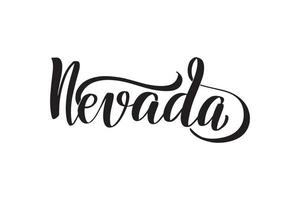 letras de pincel manuscritas inspiradoras nevada. ilustração vetorial de caligrafia isolada no fundo branco. tipografia para banners, crachás, cartão postal, camiseta, estampas, cartazes. vetor