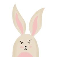 ilustração desenhada à mão de um coelho fofo, coelho, vetor
