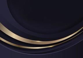 abstrato 3d modelo elegante forma curva dourada e roxa e iluminação que desencadeia o estilo de luxo vetor