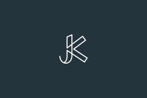 modelo de vetor de design de logotipo de letra inicial jk