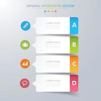 modelo de infográfico de negócios com ícone, ilustração de design vetorial vetor