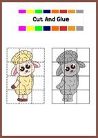 livro de colorir para crianças ovelhas vetor