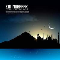 modelo de vetor de fundo de banner eid mubarak