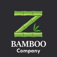 ilustração de modelo de logotipo de bambu letra z. adequado para o seu negócio. vetor