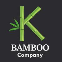ilustração de modelo de logotipo de bambu letra k. adequado para o seu negócio. vetor