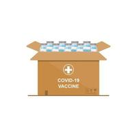 caixa de vacina covid vetor