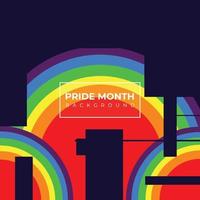banner do mês do orgulho, fundo do mês do orgulho no conceito de arco-íris colorido do mês do orgulho lgbt vetor