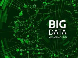 visualização de big data. fundo de vetor futurista.