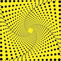 abstrato, gráfico futurista moderno hipster. fundo amarelo com pontos pretos. abstrato de vetor, design de textura, padrão.