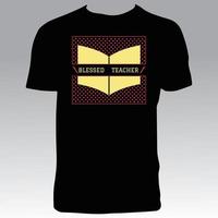 design de camiseta de professor abençoado vetor