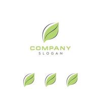 design de logotipo de folha natural para empresa vetor