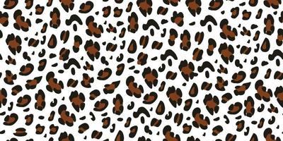 padrão sem emenda de leopardo em um fundo branco. adequado para impressão em tecido e papel. vetor de fundo desenhados à mão.