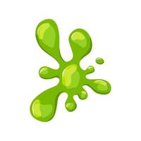 salpicos de lodo verde. goo blob poça pingando mucus.vector ilustração dos desenhos animados. fundo isolado. vetor