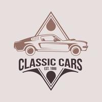 vetor de conceito de distintivo de logotipo de carro clássico
