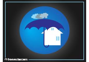 Logotipo do seguro imobiliário vetor