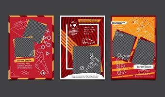 torneio de futebol, banner de futebol, design de layout esportivo vetor