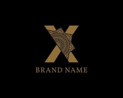 letra x mandala royal vintage logotipo decorativo vetor