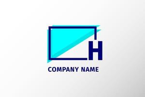 letra do quadro de tela h. logotipo corporativo profissional moderno e diferenciado vetor