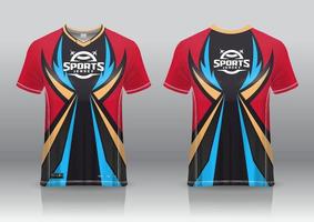 vista frontal e traseira do design de jogos de camisa esport vetor