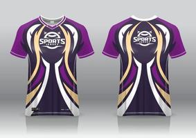 vista frontal e traseira do design de jogos de camisa esport vetor