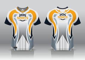 vista frontal e traseira do design de jogos de camisa esport vetor