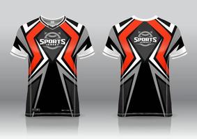 vista frontal e traseira do design de jogos de camisa esport vetor