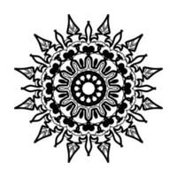 mandala desenhada à mão. decoração em ornamento de doodle oriental étnica. vetor