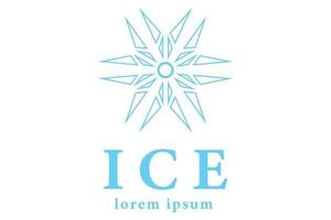 design de ícone de logotipo de gelo de cristal vetor