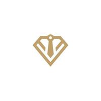 logotipo de diamante com estilo de arte de contorno infinito vetor