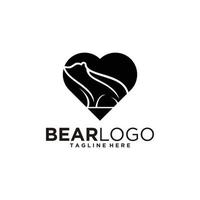 logotipo do urso - ilustração vetorial de ícone no fundo branco vetor