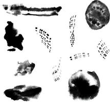 textura de vetor preto e branco do grunge. formas abstratas para criar sua própria arte. mão desenhada várias formas e objetos de doodle. vetor abstrato moderno e contemporâneo.