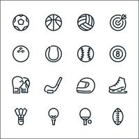 ícones do esporte com fundo branco vetor