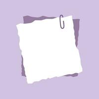 papel de nota decorativo roxo para tomar notas vetor