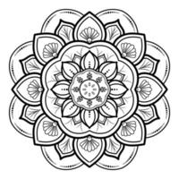 padrão floral mandala, elementos decorativos vintage, fundo mandala vetor