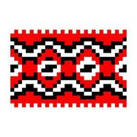 padrão pixelizado vyshyvanka tradicional étnico ucraniano sem costura ornamento eslavo vetor