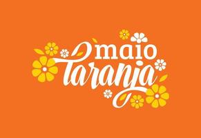 maio laranja. 18 de maio é dia nacional contra abuso e exploração de crianças no brasil vetor