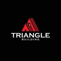 logotipo do triângulo construtor vetor
