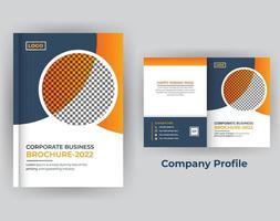 modelo de design de relatório anual de folheto de negócios de perfil da empresa vetor