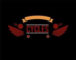 modelo de ícone de logotipo de emblema de motocicleta vetor