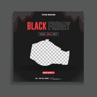 modelo de postagem de mídia social black friday vetor