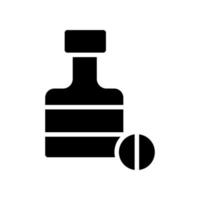 modelo de ícone de frasco de comprimidos vetor