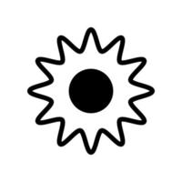 modelo de ícone de sol vetor