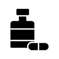 ícone de frasco de cápsula vetor