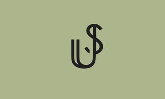 letras do alfabeto iniciais monograma logotipo su, us, u e s