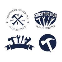 modelo de logotipo de construção, adequado para marca de empresa de construção, formato vetorial e fácil de editar