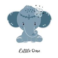 lindo elefante cinza. ilustração vetorial para design infantil vetor