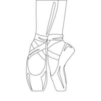 pernas femininas em sapatilhas de balé. vetor